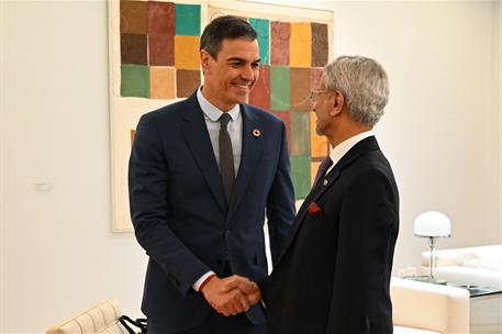 14/01/2025. Pedro S&#225;nchez, encuentro con el ministro de la Rep&#250;blica de la India, Subrahmanyam Jaishankar. El presidente del Gobierno, Pedro...